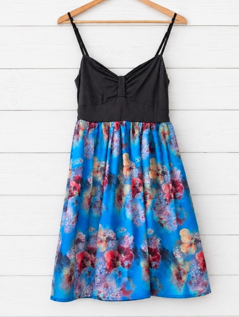 Rewind Blue Floral Mini Dress Size S